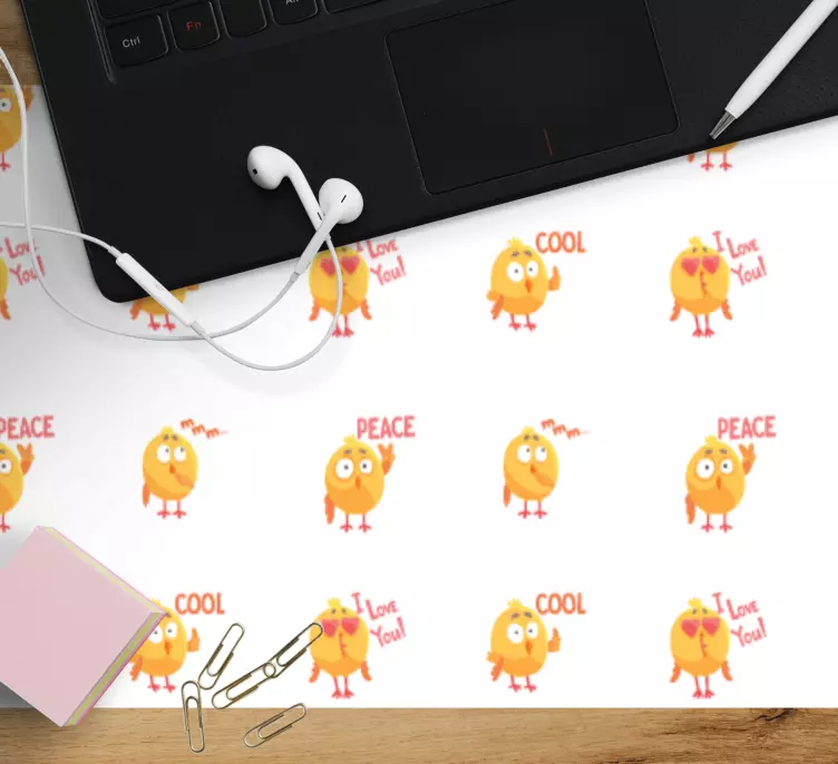 Original mouse pad cheerful cartoon birds design - TenStickers