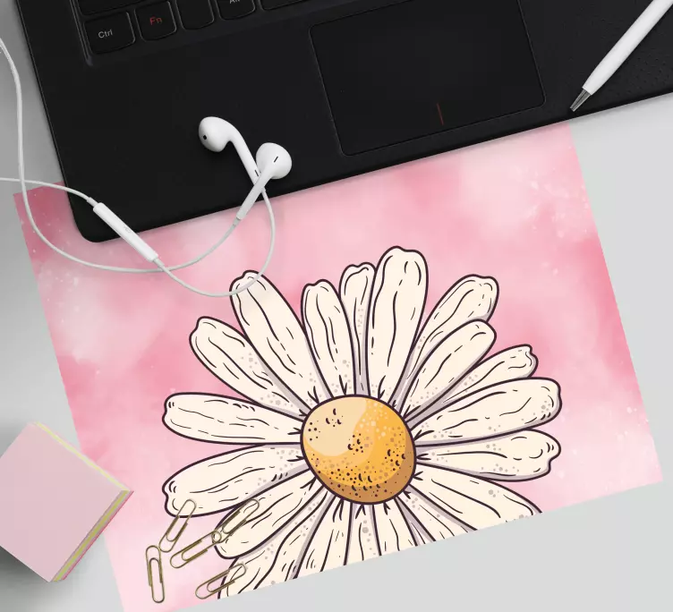 Original mouse pad cheerful daisy floral design - TenStickers