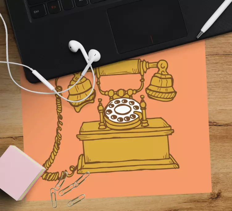 Original mouse pad classic rotary telephone - TenStickers