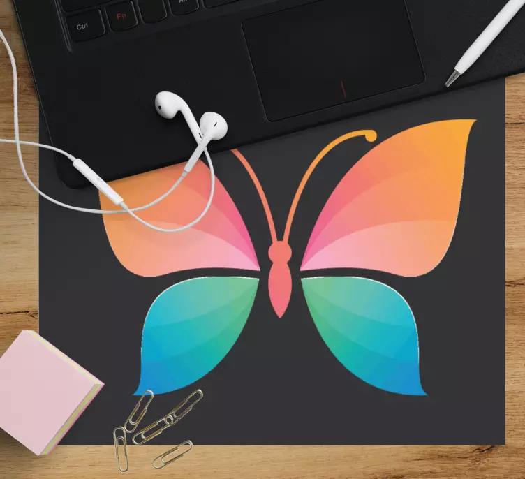 Original mouse pad colorful butterfly design - TenStickers