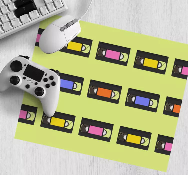 Original mouse pad colorful cassette patterns - TenStickers
