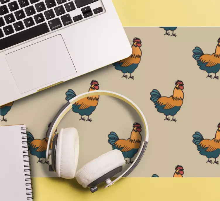 Original mouse pad colorful chicken design - TenStickers