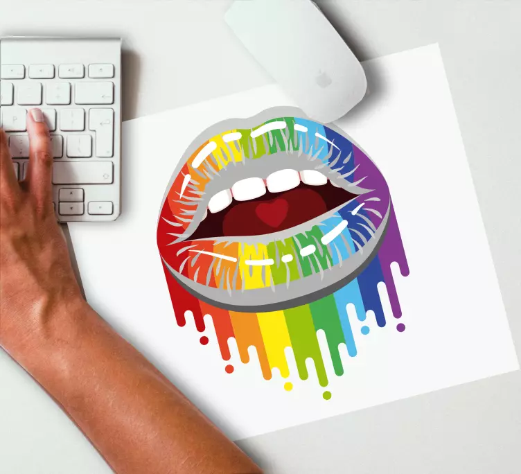 Original mouse pad colorful lip drip - TenStickers