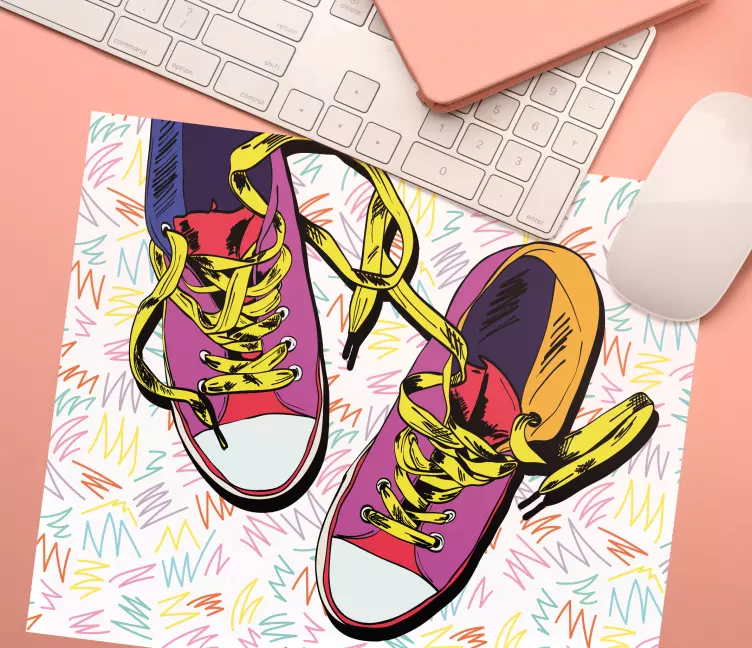 Original mouse pad colorful sneaker illustration - TenStickers