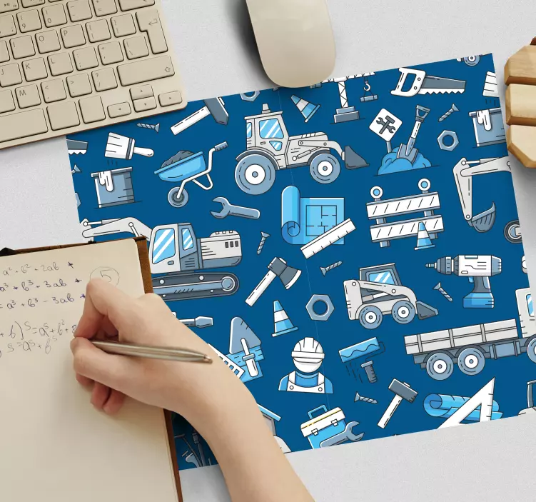 Original mouse pad construction tools design - TenStickers