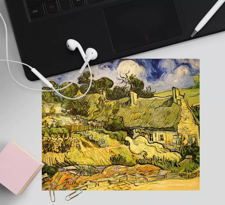 Original mouse pad countryside cottage scene - TenStickers