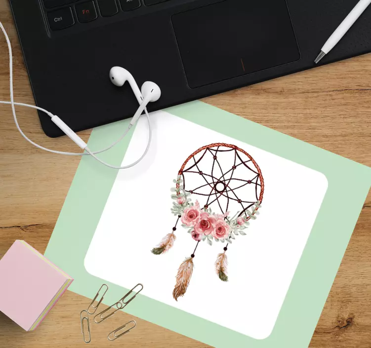 Original mouse pad dreamcatcher floral design - TenStickers