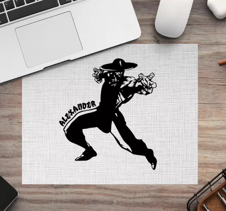 Original mouse pad featuring lively cowboy design - TenStickers