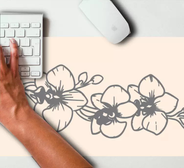 Original mouse pad flowering orchid designs - TenStickers