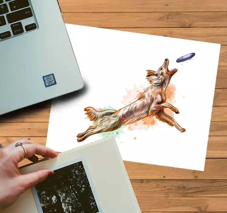 Original mouse pad flying dog catching game - TenStickers