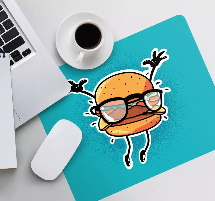 Original mouse pad fun hamburger design - TenStickers