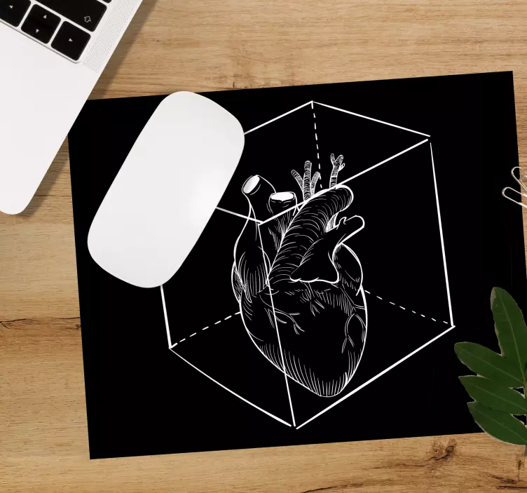 Original mouse pad heart cube design - TenStickers