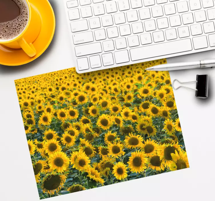 Original mouse pad lively sunflower meadow - TenStickers