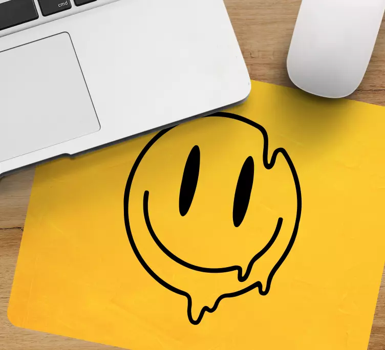 Original mouse pad melting smile emoticon - TenStickers