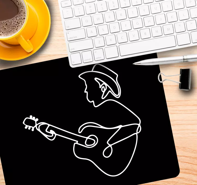 Original mouse pad musician with guitar design - TenStickers