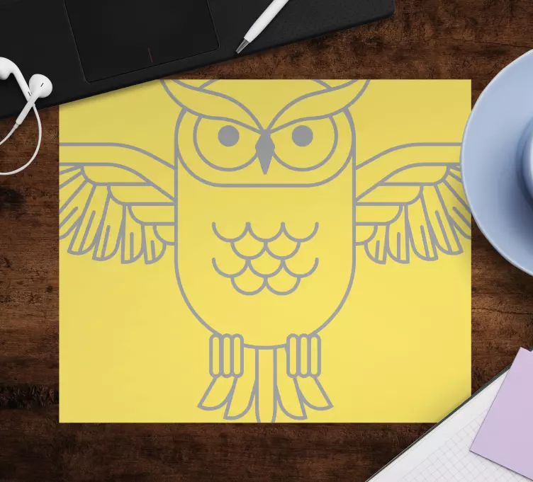 Original mouse pad owl silhouette design - TenStickers