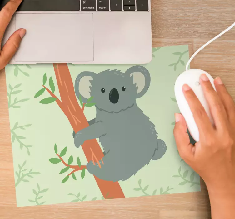 Original mouse pad playful koala climbing design - TenStickers