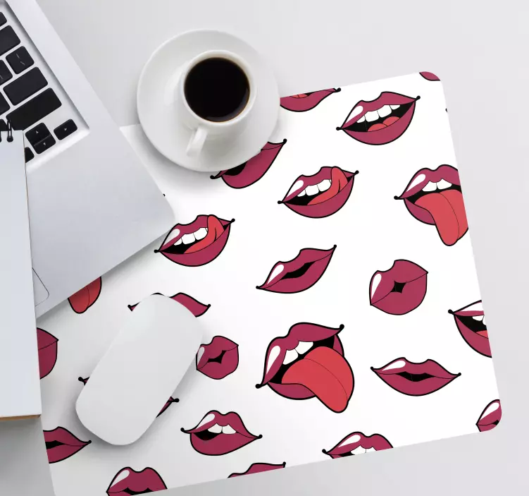 Original mouse pad playful lip designs - TenStickers