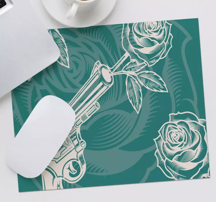 Original mouse pad revolver rose design - TenStickers