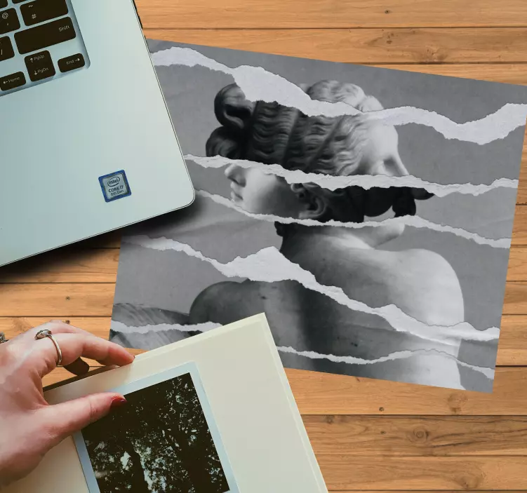 Original mouse pad ripped portrait design - TenStickers