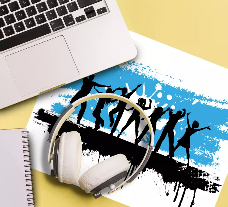 Original mouse pad silhouetted celebration scene - TenStickers