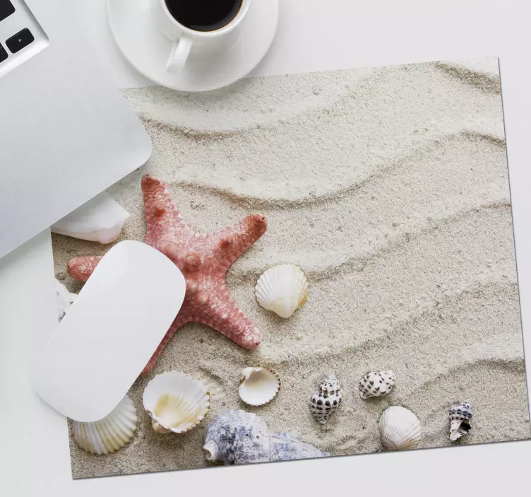 Original mouse pad starfish and shells - TenStickers