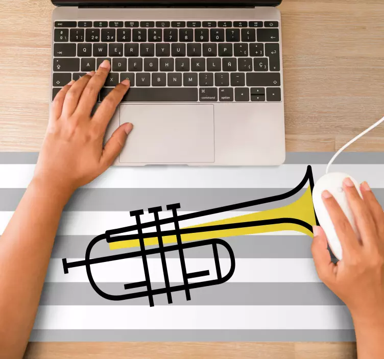 Original mouse pad stylish brass instrument - TenStickers