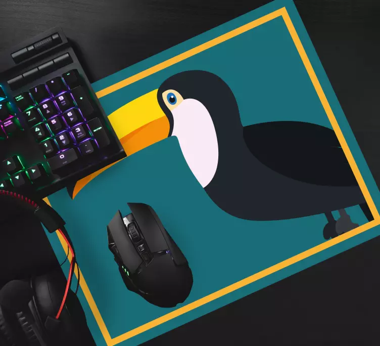 Original mouse pad stylish toucan outline - TenStickers