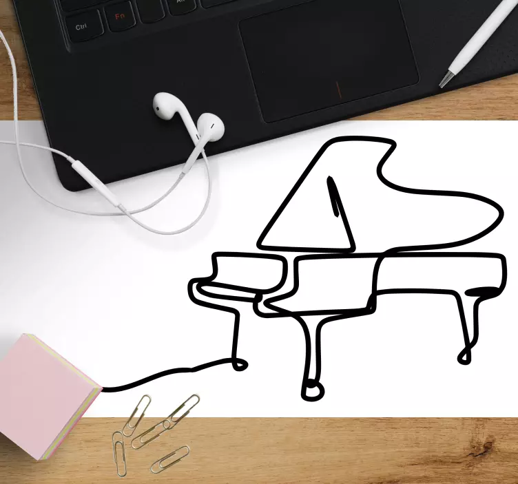 Original mouse pad stylized grand piano design - TenStickers