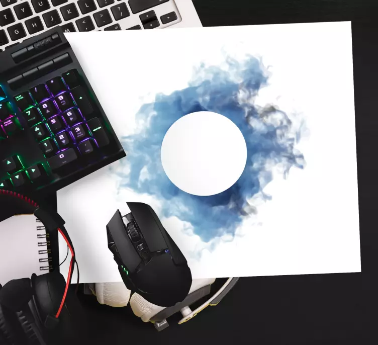 Original mouse pad swirling blue smoke design - TenStickers