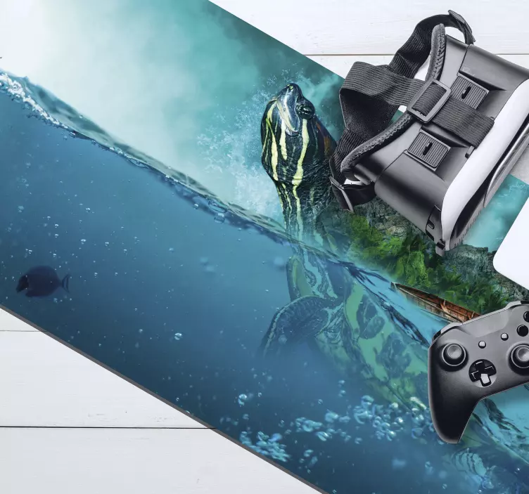 Original mouse pad turtle underwater scene - TenStickers