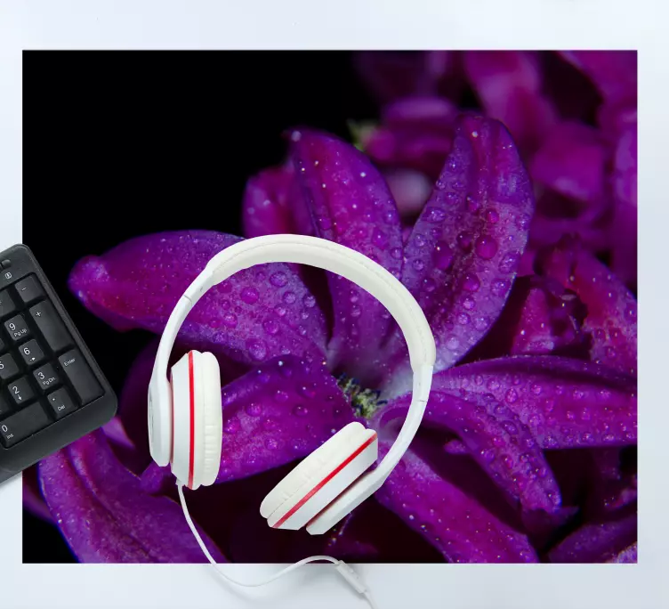 Original mouse pad vibrant floral closeup - TenStickers