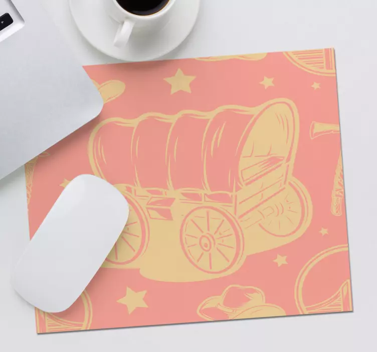 Original mouse pad vintage wagon design - TenStickers
