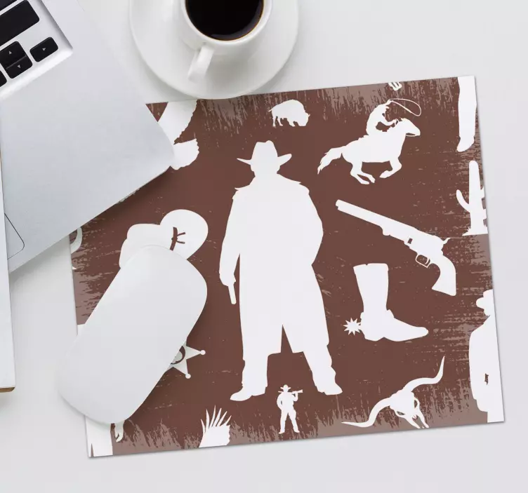 Original mouse pad western silhouettes collection - TenStickers