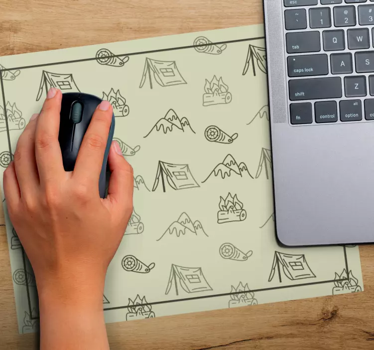 Original mouse pad with camping themed artwork - TenStickers