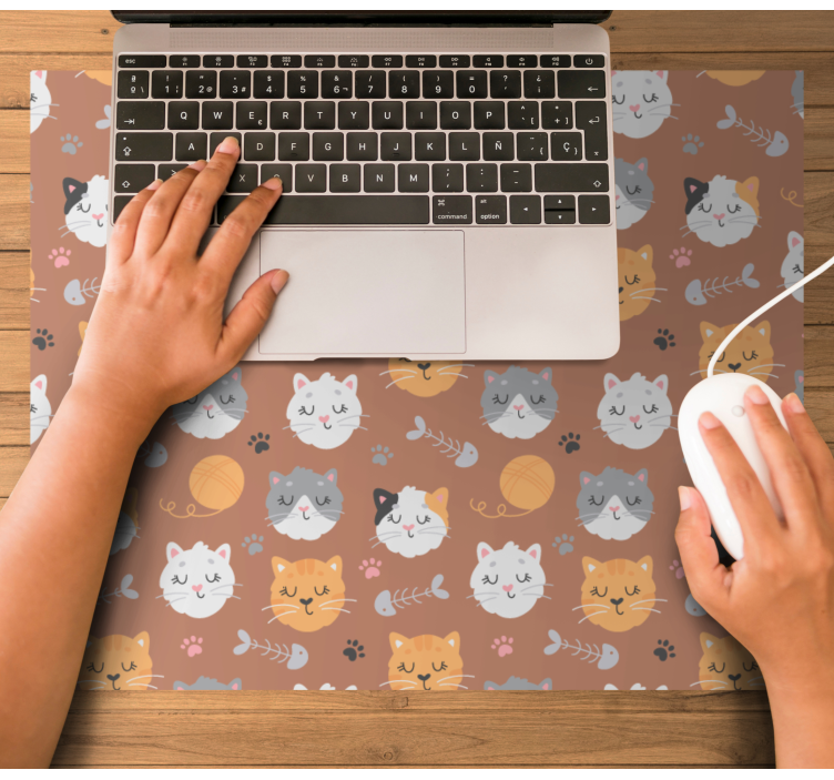 Original mouse pad with cute cat faces - TenStickers