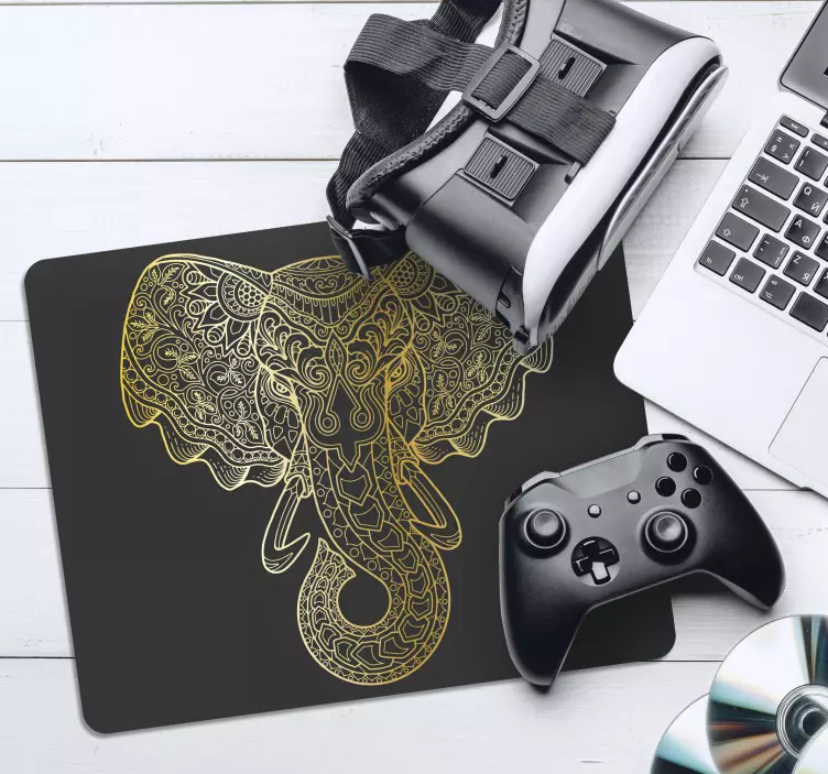 Original mouse pad with detailed elephant design - TenStickers