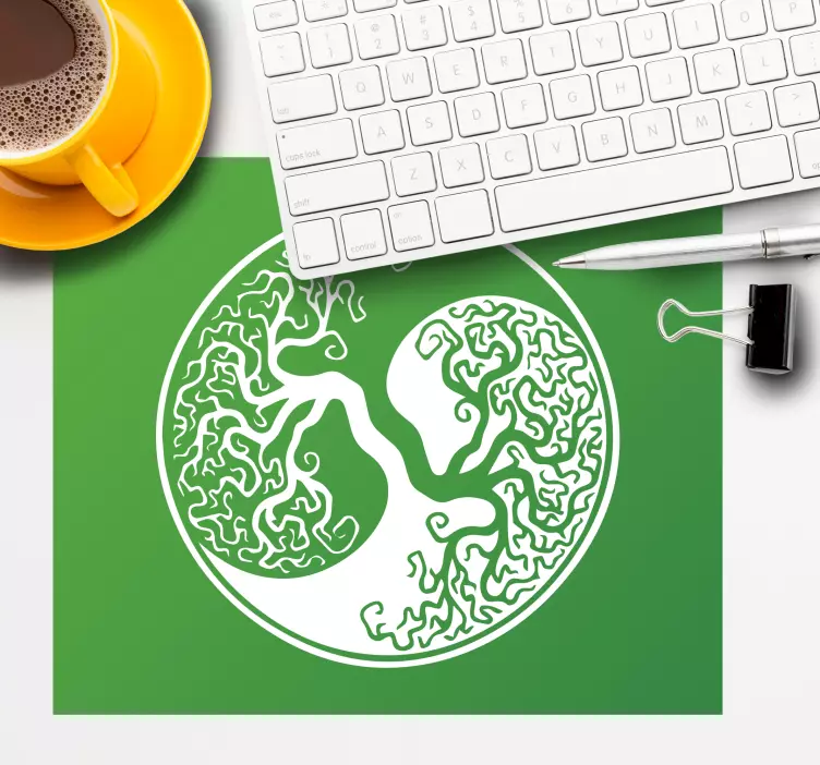 Original mouse pad with detailed tree design - TenStickers