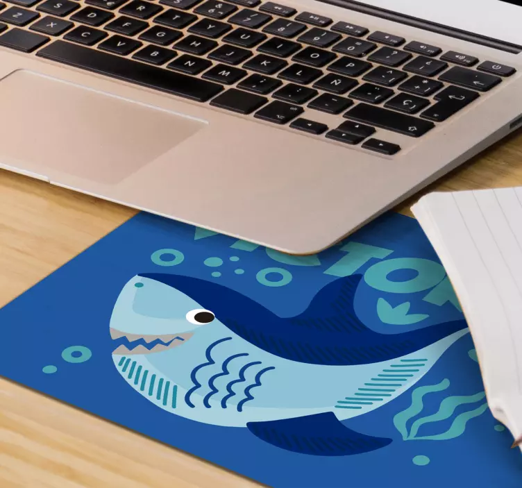 Original mouse pad with fun shark design - TenStickers