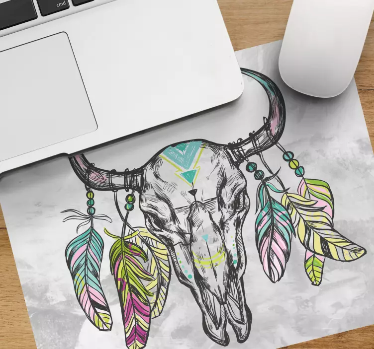 Original mouse pad with stylized skull design - TenStickers