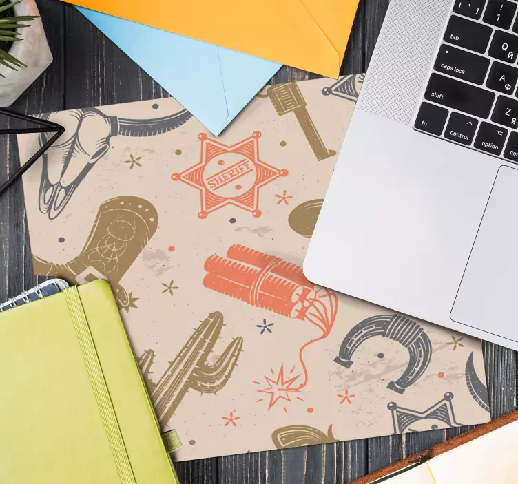 Original mouse pad with western theme design - TenStickers