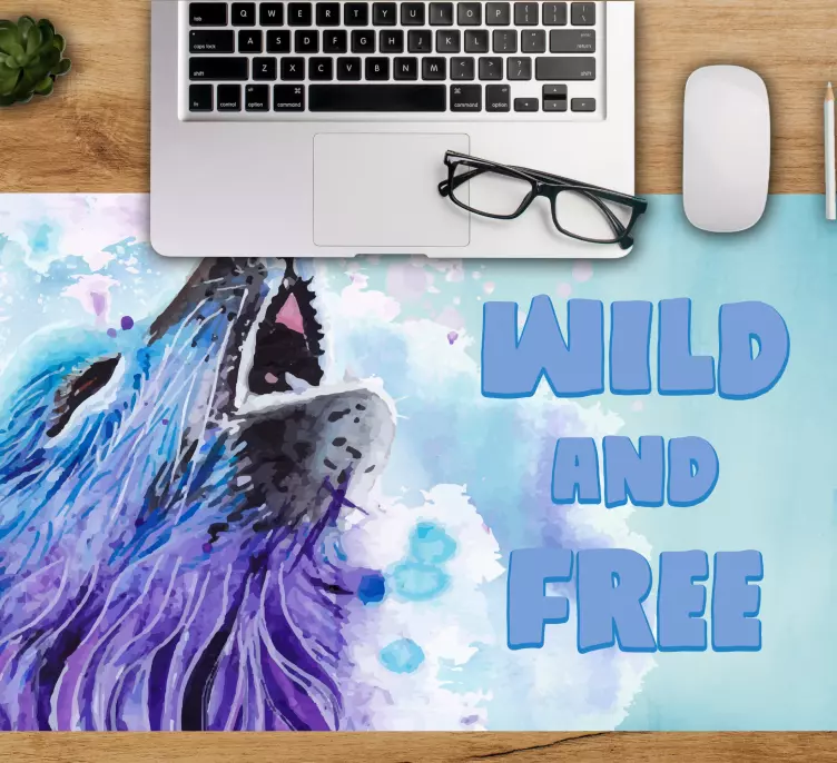 Original mouse pad wolf howling design - TenStickers