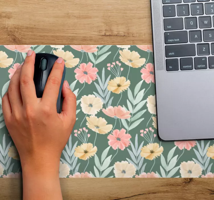 Original watercolor floral XXL mouse pad - TenStickers