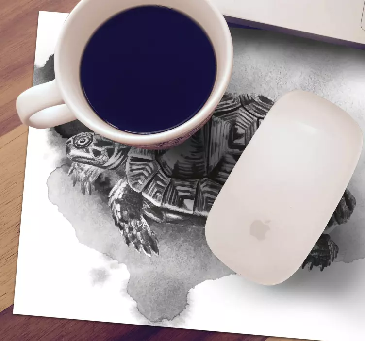 Patterned Turtle Illustration original mouse pad - TenStickers