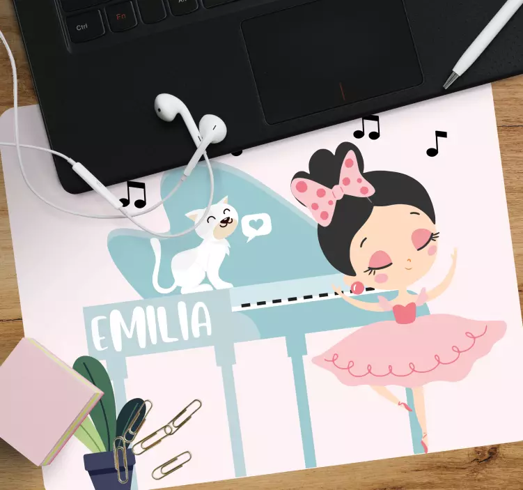 Personalised mouse pad ballet girl dancing - TenStickers