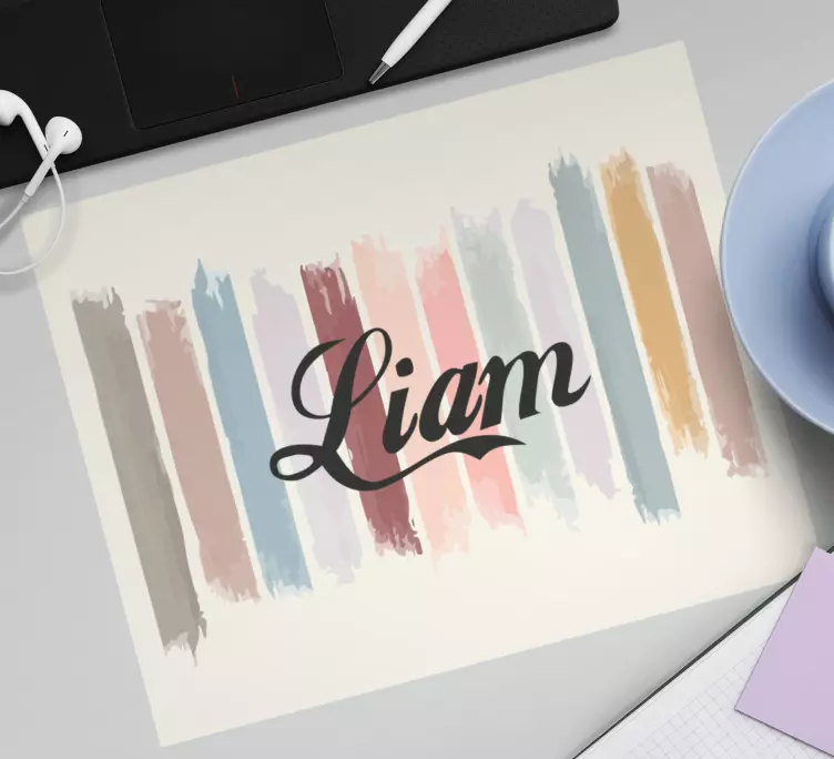 Personalised mouse pad colorful brush stripes - TenStickers