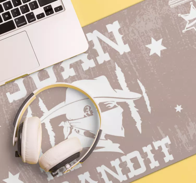 Personalised mouse pad cowboy inspired design - TenStickers
