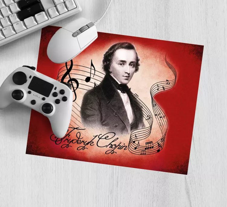 Personalised mouse pad famous composer portrait - TenStickers