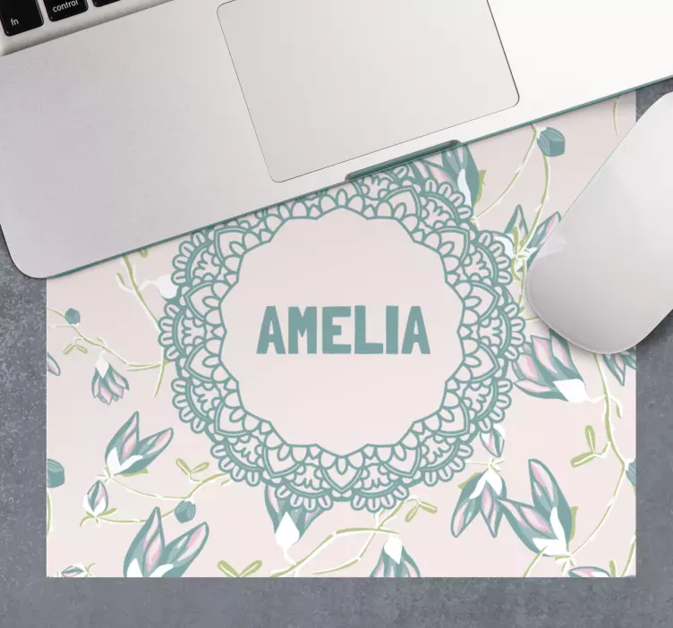 Personalised mouse pad floral lace pattern - TenStickers