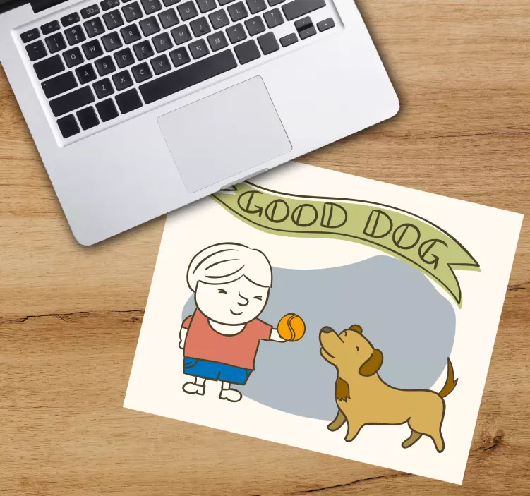 Personalised mouse pad happy child at play - TenStickers